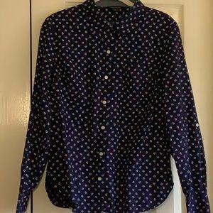 Tommy Hilfiger Anchor Button Down Top SZ M